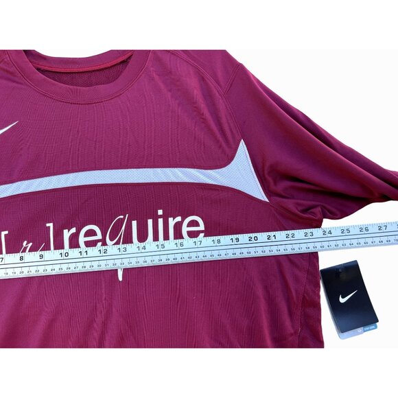 Nike - Men's Dri-Fit Long Sleeve T-Shirt - Burgundy - Extra Large - Picture 4 of 12